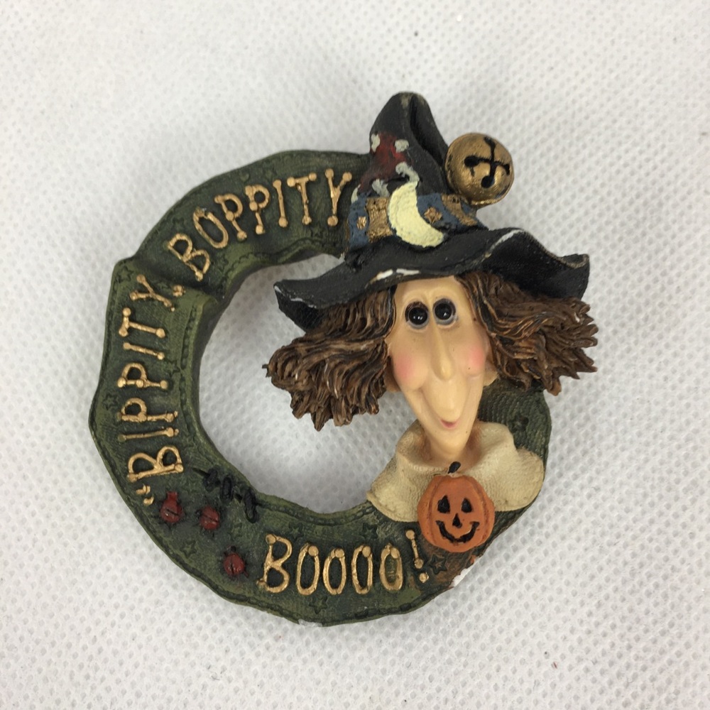 Halloween Witch Jewelry "Bippity Boppity" Boo! Witch Brooch